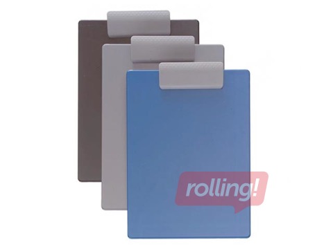 Clip Board with Relocatable Clamp, A4, black