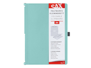 Clipboard folder with cover SAX, turquoise, A4