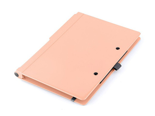 Clipboard folder with cover SAX, salmon colour, A4