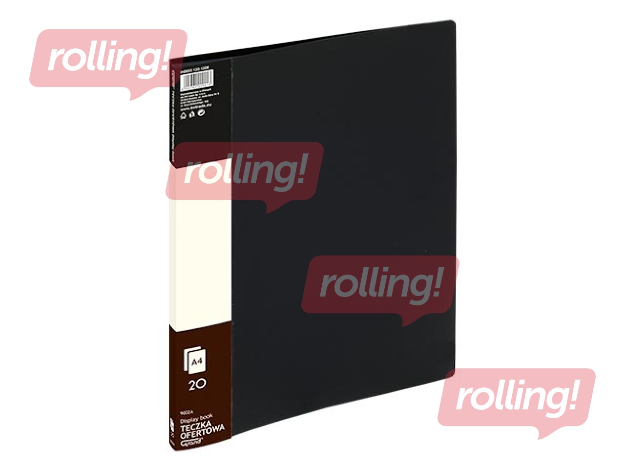 Mape ar 20 kabatiņām Grand, A4, melna