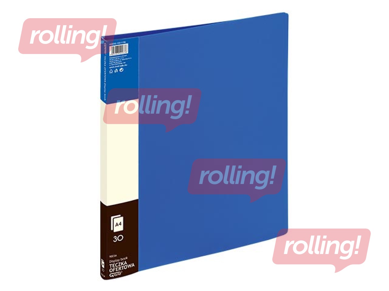 Mapp 30 taskuga Grand, A4, sinine