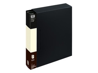 Папка в футляре с 100 кармашками Grand, A4, чёрная