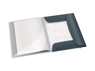 Folder with 20 pockets Leitz Cozy, A4, grey