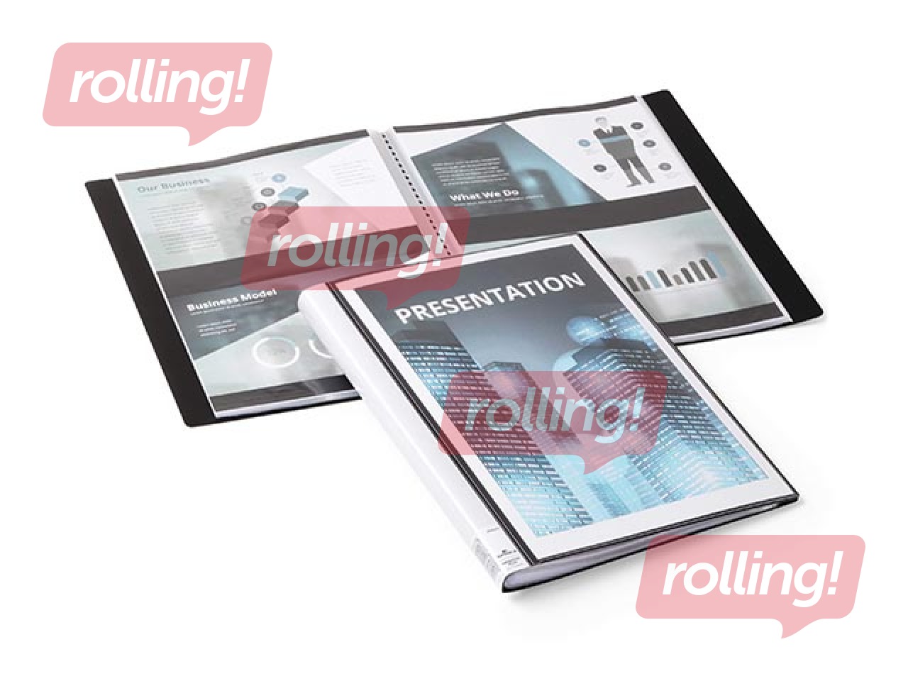 Esitlusmapp Duralook plus, A4, 20 taskut, must
