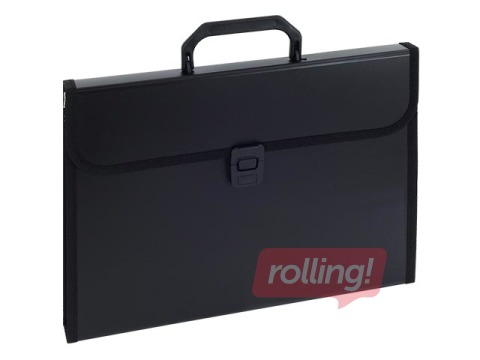 Папка - портфель с 12 отделениями Eagle, A4, чёрная