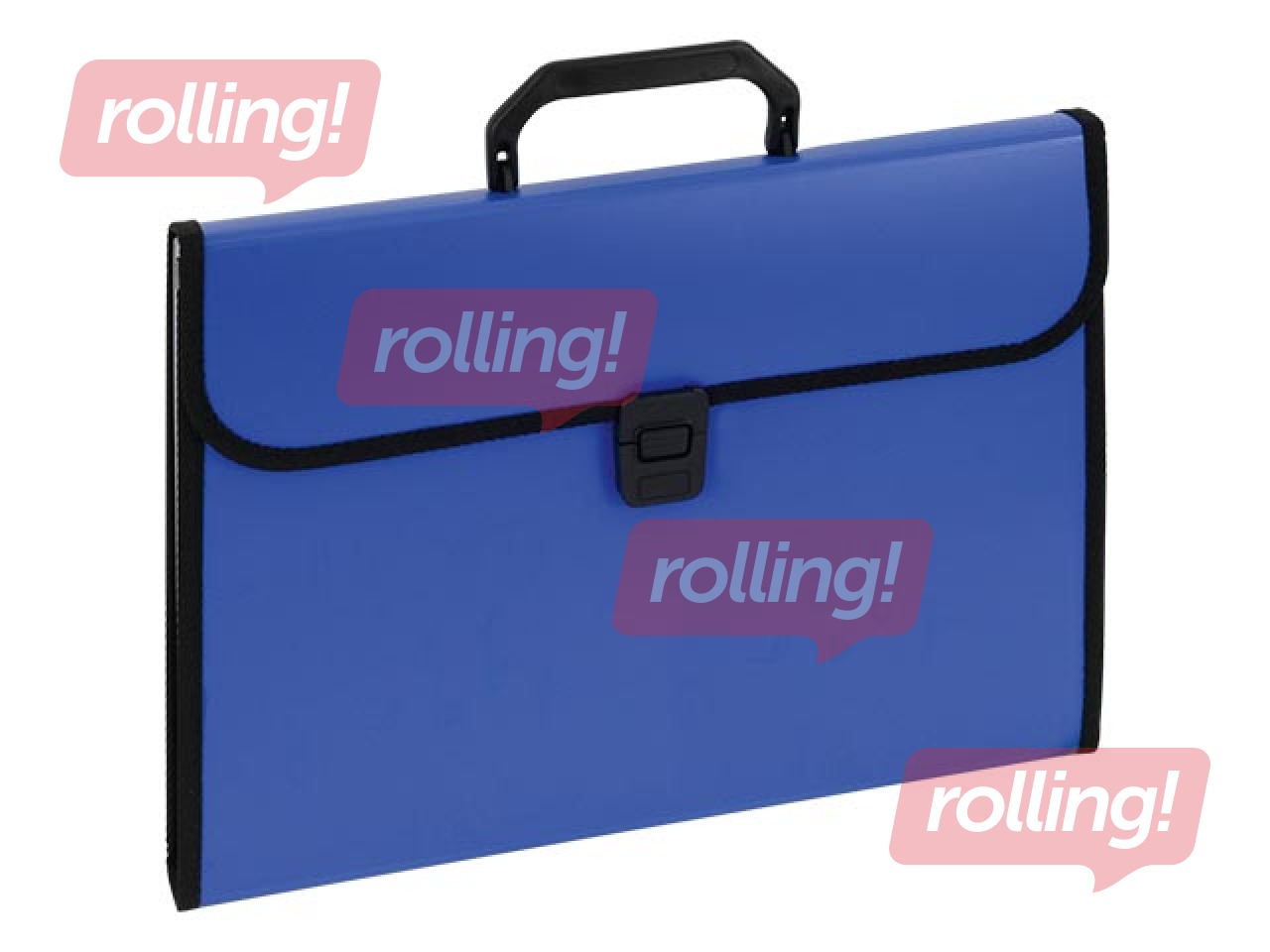 Expanding wallet Eagle, A4, PP, 12 dividers, blue