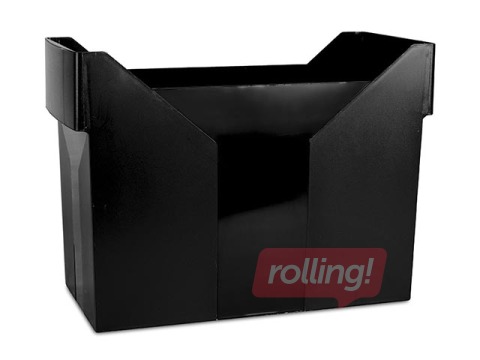 Box for suspension files Donau, plastic, black