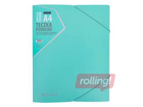 Folder-box Astra, with 3 tabs and rubber bands, A4, pastel colors