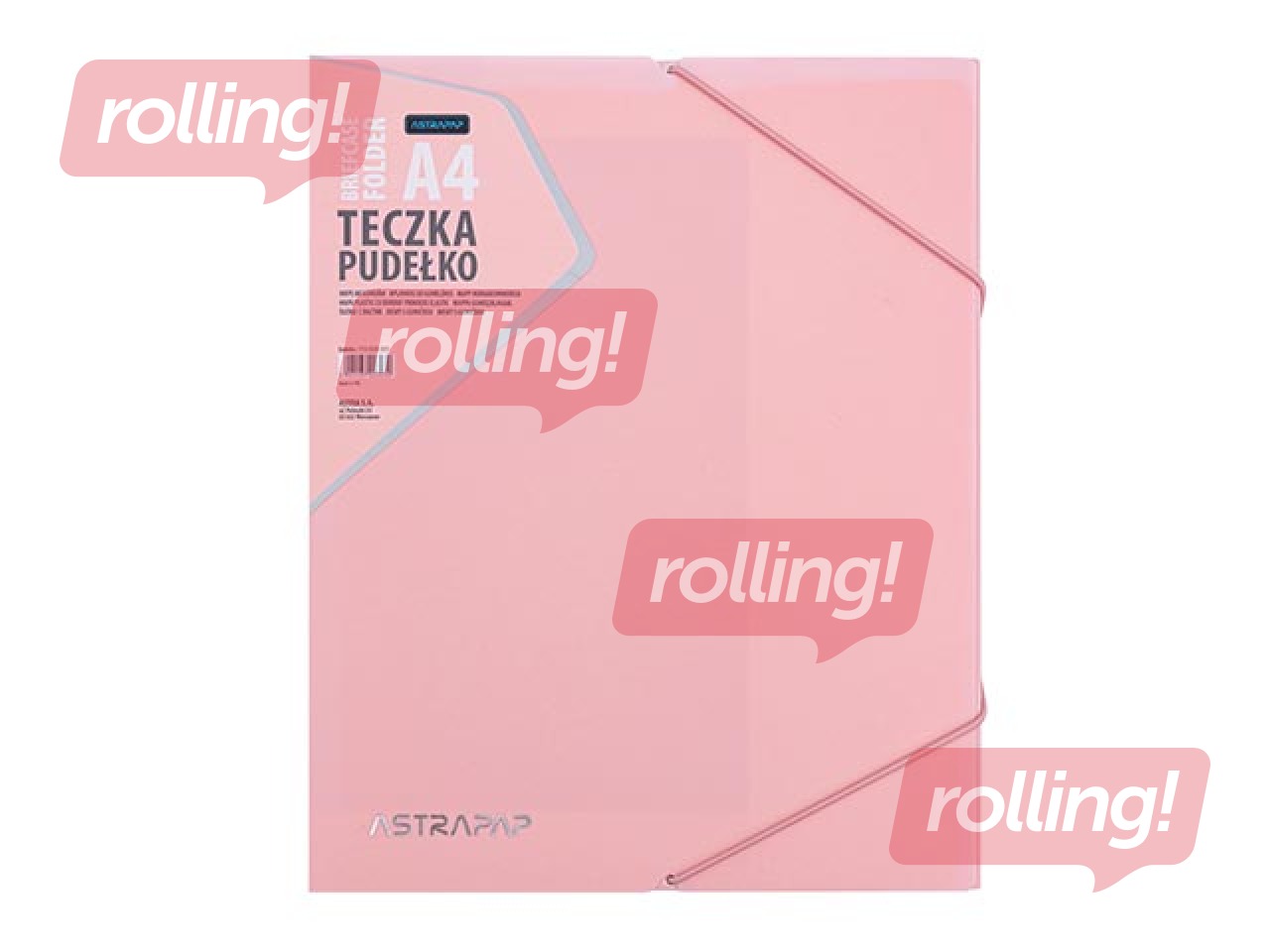 Folder-box Astra, with 3 tabs and rubber bands, A4, pastel colors