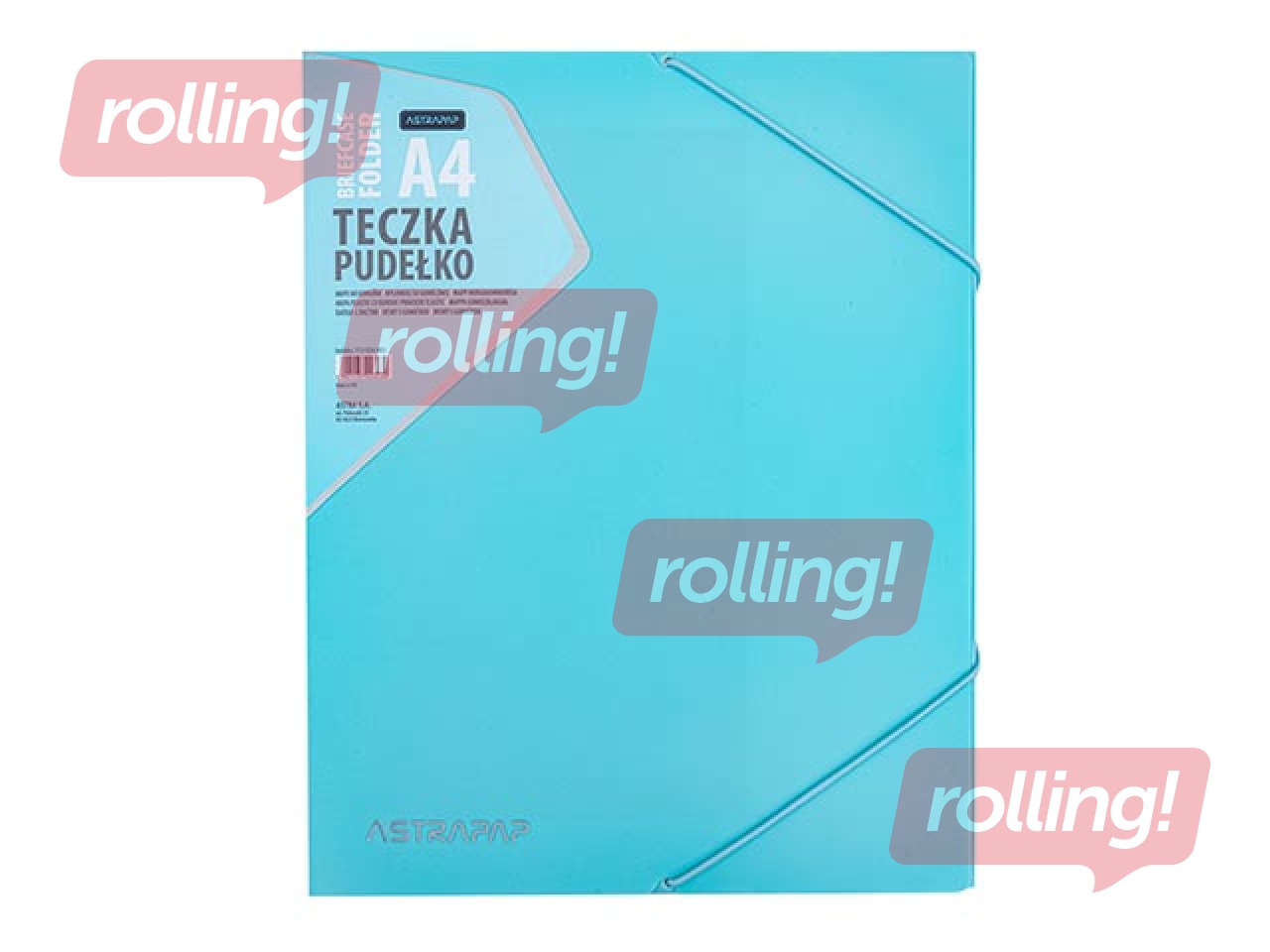 Folder-box Astra, with 3 tabs and rubber bands, A4, pastel colors
