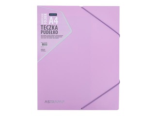 Folder-box Astra, with 3 tabs and rubber bands, A4, pastel colors