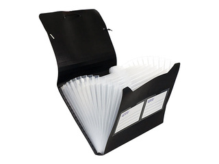 File folder Grand, 12 compartments, black, A5,