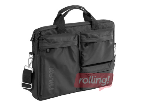 Laptop briefcase Milan, Shadow, black