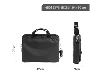 Laptop briefcase Milan, Shadow, black