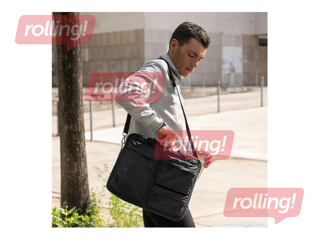 Laptop briefcase Milan, Shadow, black