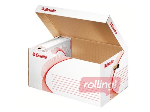 Archive box with lid Esselte,opens from the top, cardboard, white
