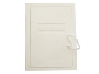 Folder tied with 3 flaps SM·LT, A4, cardboard, white