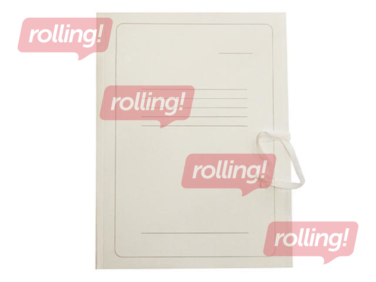 Nööridega kaust, 3 klapiga SM·LT, A4, kartongist, valge