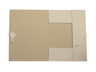 Nööridega kaust, 3 klapiga SM·LT, A4, kartongist, valge