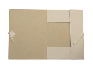 Папка на завязках, с 3 отворотами, SM·LT, A4, картонная, белая