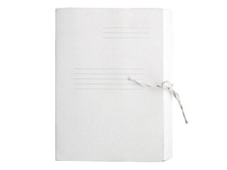 File folder, tied with 3 flaps, A4, cardboard, white
