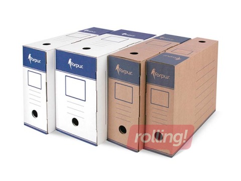 Archive box Forpus Kraft, A4,10 cm cardboard