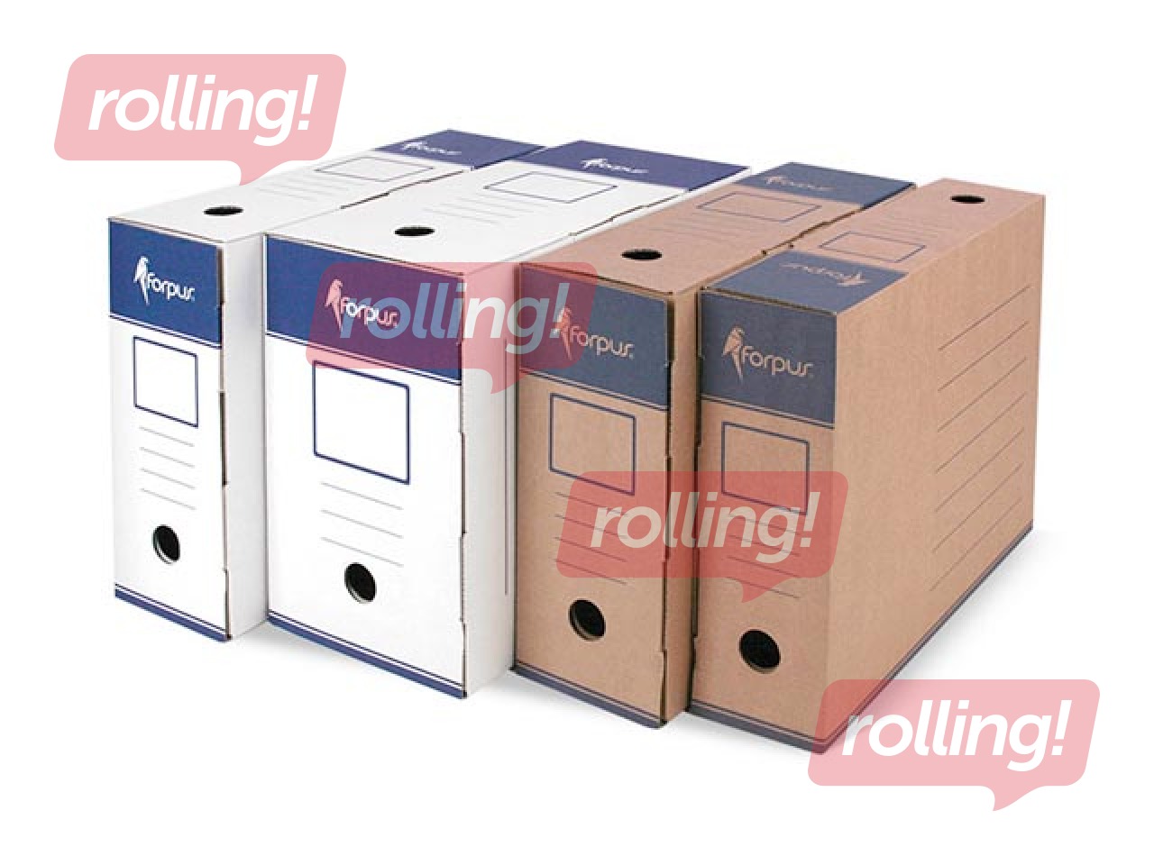 Archive box Forpus Kraft, A4,10 cm cardboard