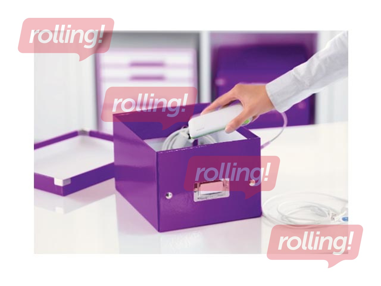 Uzglabāšanas kaste Leitz, Click & Store, A5, violeta