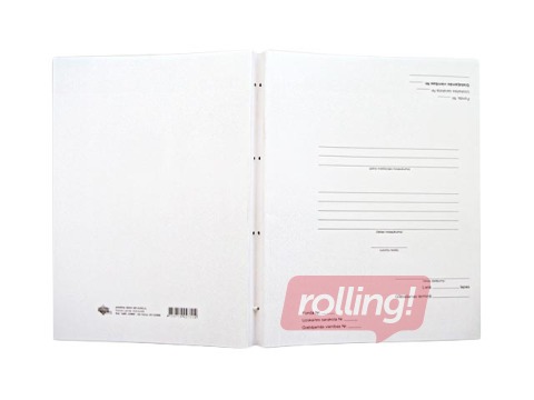 File folder with cords A4 cardboard, white 