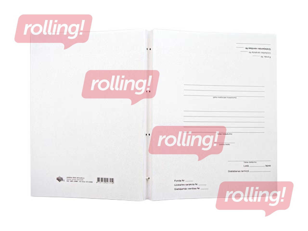 File folder with cords A4 cardboard, white 