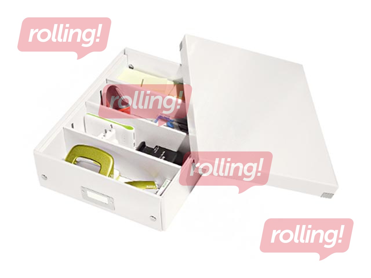 Uzglabāšanas kaste Leitz, Click & Store, vidēja izmēra, balta