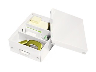 Storage and transportation box Leitz, Click & Store, small, white