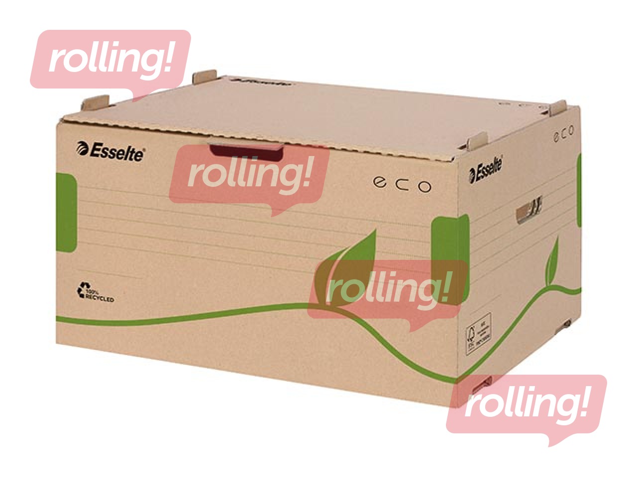 Arhīva kaste Esselte Eco, atverama no priekšas, kartona, brūna