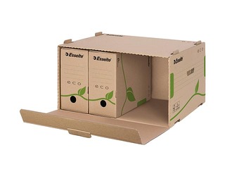 Архивный ящик Esselte Eco, открывающийся спереди, картон, коричневый