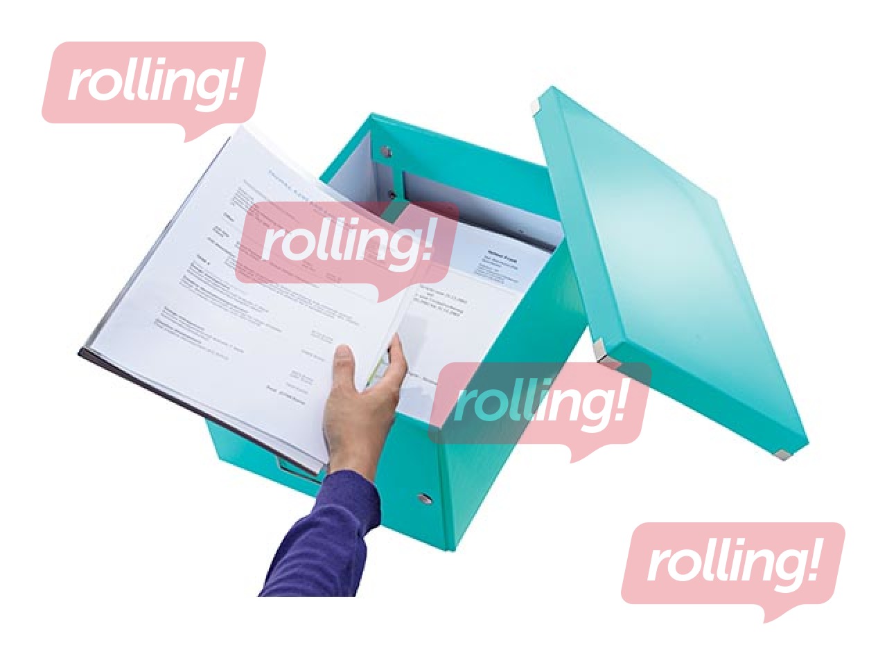 Uzglabāšanas kaste Leitz, Click & Store, A4, ledus zila