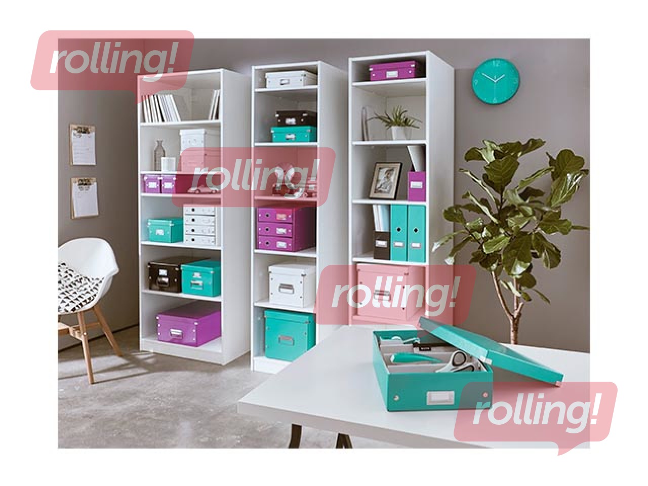 Uzglabāšanas kaste Leitz, Click & Store, A4, ledus zila