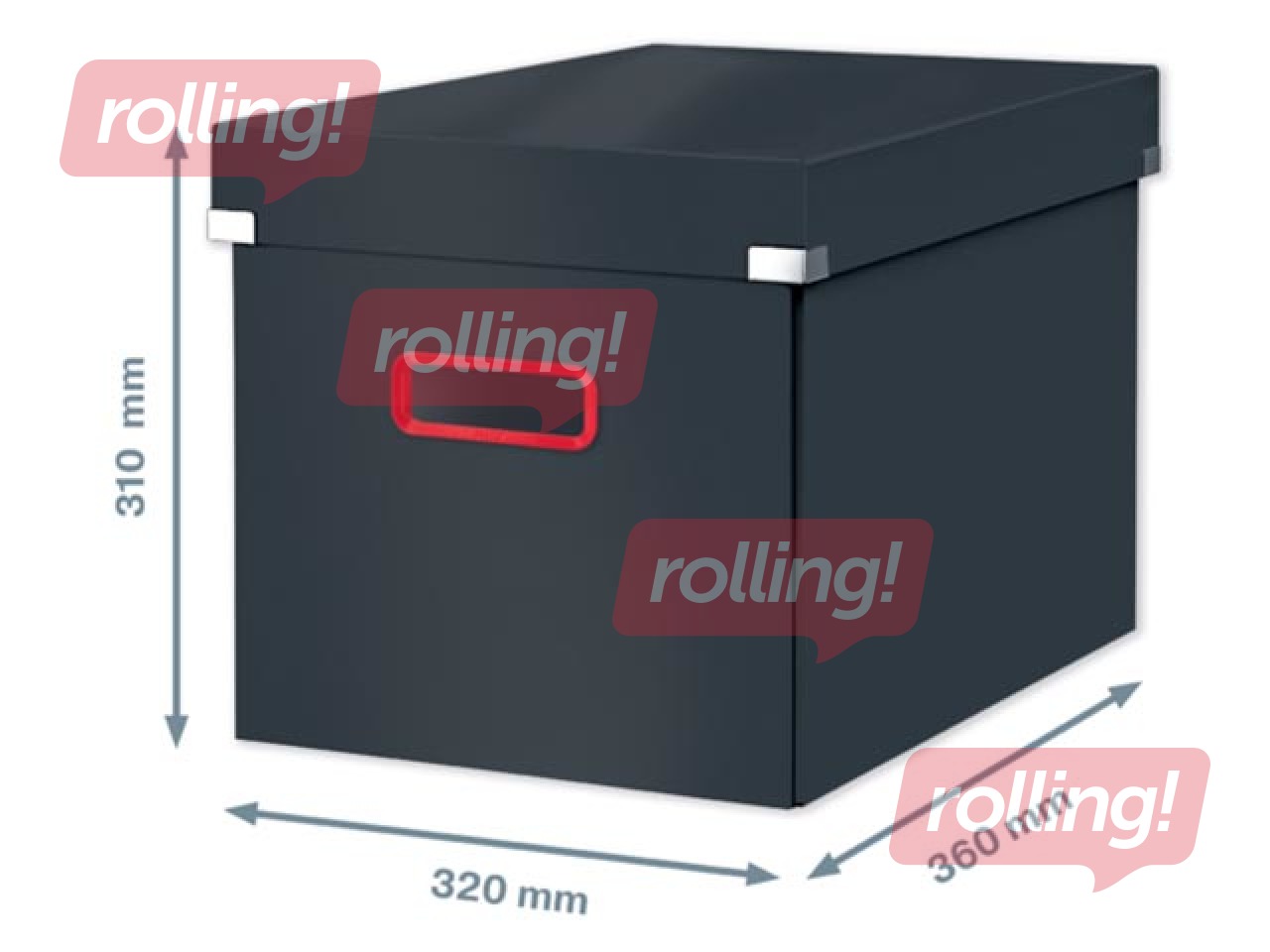 Uzglabāšanas kaste Leitz Cosy Cube L, pelēka