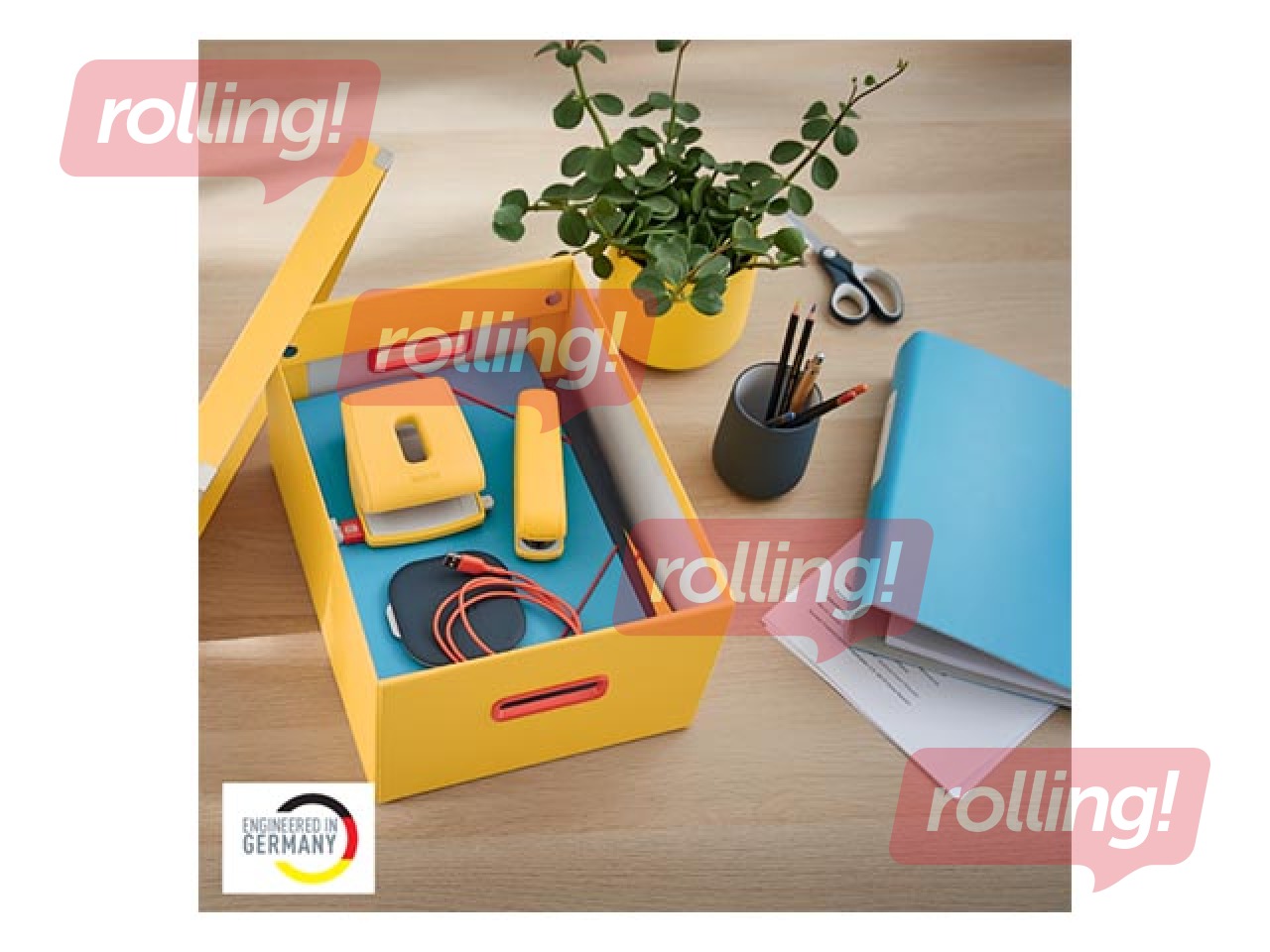 Uzglabāšanas kaste Leitz Cosy Click & Store, A4, dzeltena
