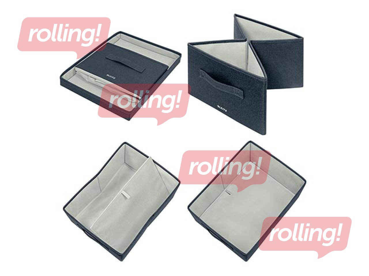 Storage Box Leitz Fabric, A4, grey, 2 pcs.