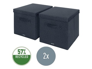 Storage Box Leitz Fabric L, grey, 2 pcs.