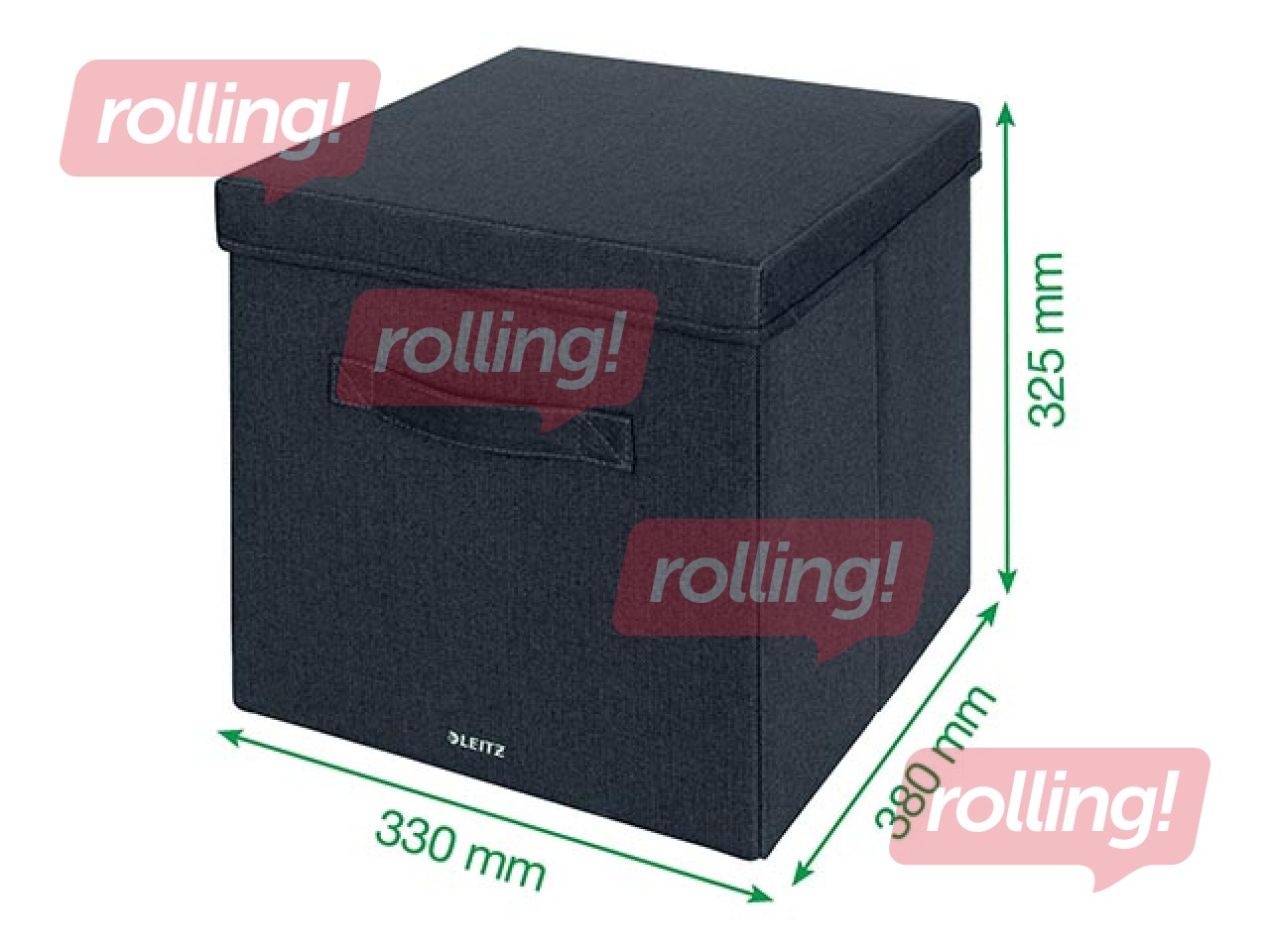 Storage Box Leitz Fabric L, grey, 2 pcs.