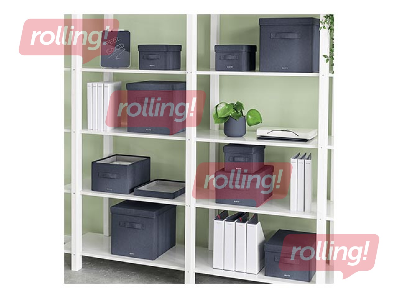 Storage Box Leitz Fabric L, grey, 2 pcs.