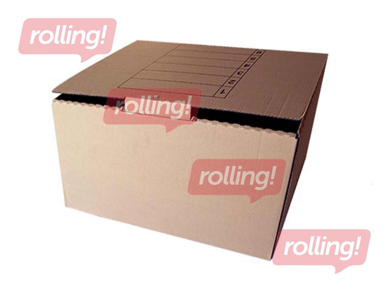 Arhīva kaste ar vāku Smiltainis, brūna, 550x350x265mm