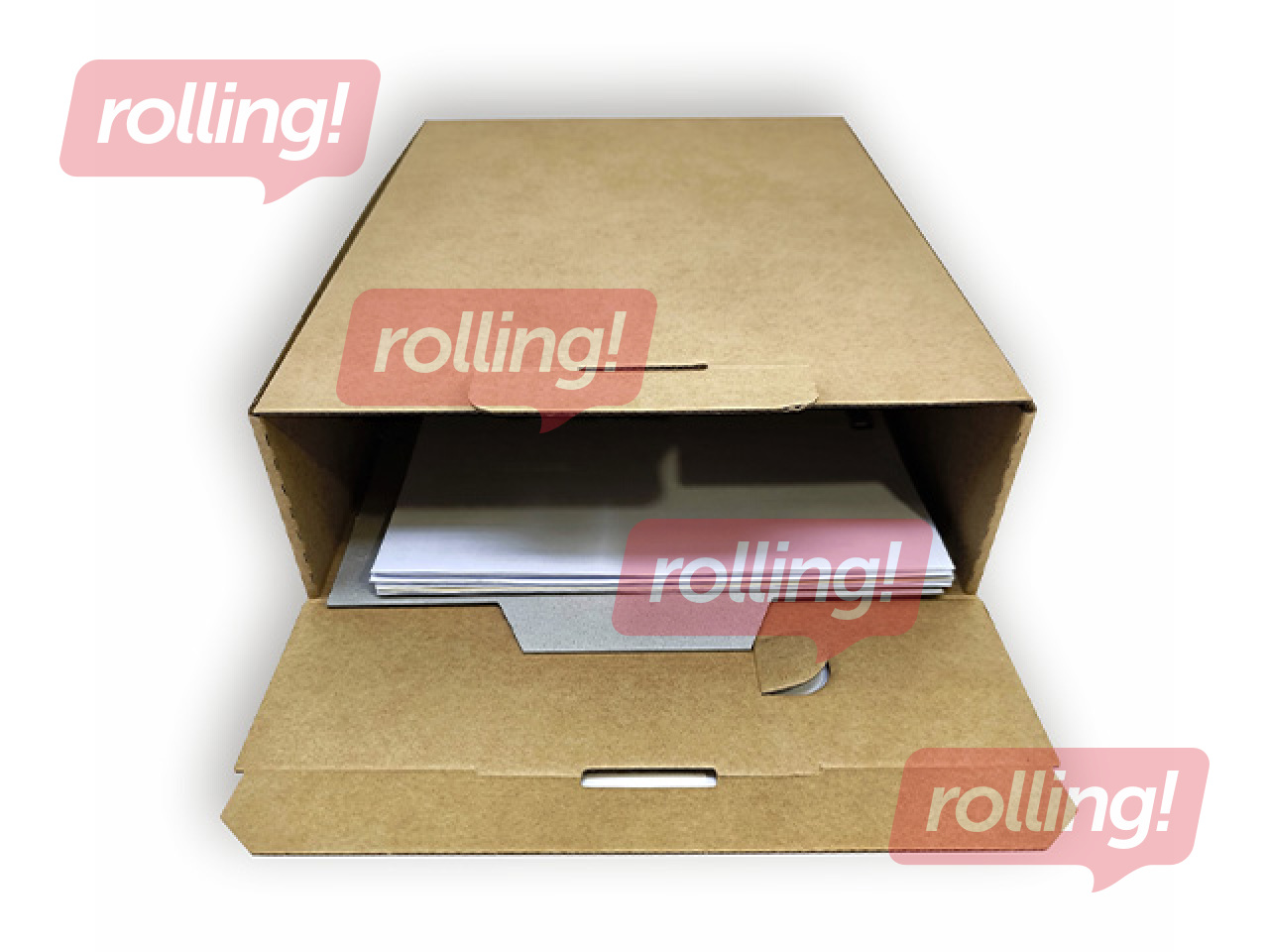 Архивная коробка SM·LT 335x250x82мм, картонная, коричневая