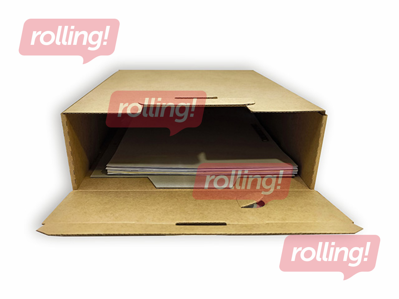 Архивная коробка SM·LT 335x250x82мм, картонная, коричневая