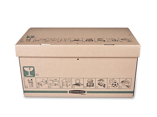 Arhīva kaste ar vāku Fellowes Extra Strong L, 325x300x605mm, brūna