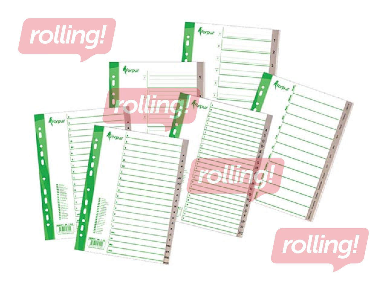 Dokumentu sadalītājs Forpus Dec. - Jan., A4, PP, pelēks