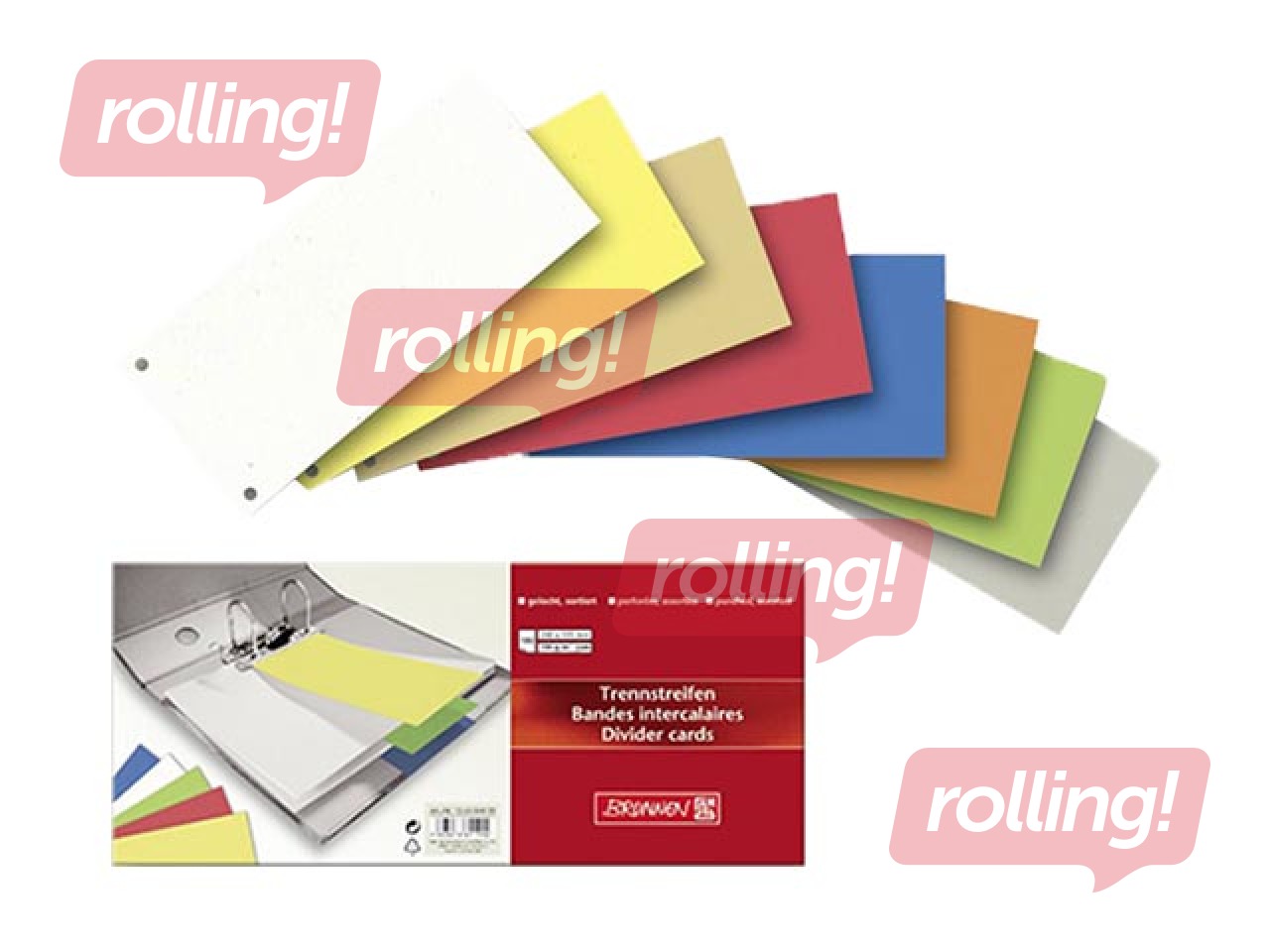 Starplapas Brunnen, kartona, 10.5x24cm, oranžas, 100 gab.