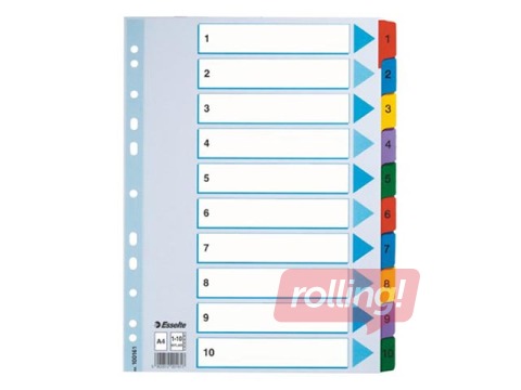 Index Esselte 1-10, A4, cardboard