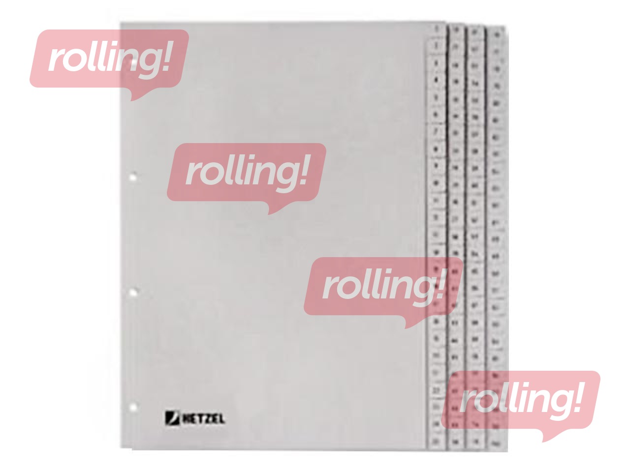 Dokumentu sadalītājs Bantex 1-100, A4, PP, pelēks